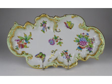 Viktória mintás nagyméretű Herendi porcelán asztalközép kínáló 33 cm