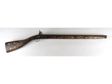 Gyöngyházberakásos kovaköves puska díszfegyver 93 cm