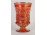 Régi irizáló formába préselt karnevál üveg kehely 16.5 cm