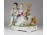 Tavaszi jelenet barokk porcelán szobor talapzaton 17 x 21.5 cm