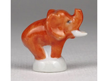 Antik ó-herendi kisméretű porcelán elefánt 2.7 cm