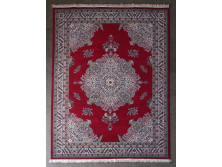 Nagyméretű bordó színű hosszú rojtos indiai perzsa mintás Fáraó szőnyeg 300 x 410 cm