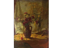 XX. századi festő : Asztali virágcsendélet