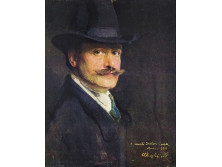 László Fülöp Elek : Önarckép nyomat 1911