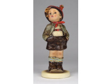 Régi kalapos fiú Hummel porcelán figura 13 cm