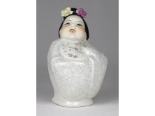 Régi japán art deco porcelán nő figura 10 cm