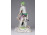 XIX. századi kecskés háromalakos porcelán figura talapzaton 15.5 cm