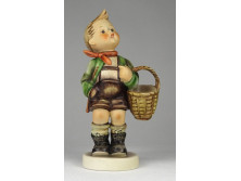 Hibátlan Hummel porcelán kosaras fiú figura 17.5 cm