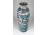 Retro csorgatott mázas türkiz iparművészeti kerámia váza 32.5 cm