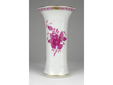Lila Apponyi mintás Herendi porcelán váza 16.8 cm