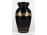 Nagyméretű aranyozott fekete üveg váza 25.5 cm