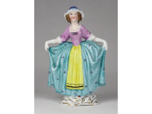 Régi Sitzendorf jelzett porcelán figura 12.3 cm