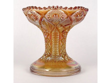 Régi irizáló FENTON CARNIVAL üveg asztalközép kínáló 13.5 cm