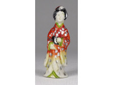 Régi kisméretű porcelán japán gésa 6.2 cm