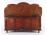 Antik asztalos mestermunka kisméretű intarziás tálaló szekrény 29 cm RENDKÍVÜL RITKA!