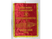 Szegedi Kendefonógyár szocialista selyem zászló 1972 68 x 50 cm