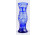 Régi kék csiszolt kristály váza 29 cm