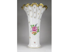 Petit bouquet de rose nagyméretű Herendi porcelán tölcsér váza 36.5 cm