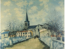 Maurice Utrillo : Englise de Banlieue vers 1914 (60 x 75 cm)