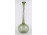 Hibátlan nagyméretű zöld színű fújt talpas muránoi üveg váza 29 cm