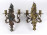 Antik angyalos kétágú bronz gyertyás falikar párban