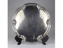 Ezüstözött angol asztalközép kínáló fém tál 30.5 cm