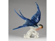 Régi gyönyörű ENS porcelán kék fecske