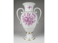 Nagyméretű aranyozott Hollóházi porcelán serleg váza 28.5 cm