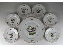 Rothschild mintás Herendi porcelán süteményes készlet