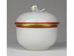 Antik kardos Meisseni porcelán bonbonier