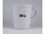 Régi gyógyszertári Zsolnay porcelán mérőedény kancsó 500 GR