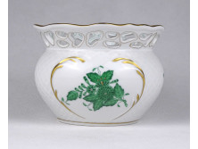 Hibátlan Apponyi mintás áttört Herendi porcelán kaspó 11.5 cm