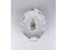 Erika mintás Hollóházi porcelán levél alakú kínáló tál 21.5 cm