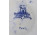 Antik Villeroy & Boch kék fehér porcelán váza 22.1 cm