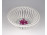 Lila Apponyi mintás Herendi porcelán fonott kosár 12 cm