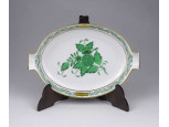 Zöld Apponyi mintás Herendi porcelán hamutál