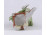 Régi német porcelán széken ülő barokk férfi figura 22 cm