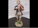 Antik kardos Meisseni porcelán figura