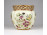 Nagyméretű, áttört szélű, vajszínű, pillangós Zsolnay porcelán kaspó 10 cm