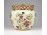 Nagyméretű, áttört szélű, vajszínű, pillangós Zsolnay porcelán kaspó 10 cm