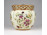 Nagyméretű, áttört szélű, vajszínű, pillangós Zsolnay porcelán kaspó 10 cm