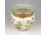 Nagyméretű, áttört szélű, vajszínű, pillangós Zsolnay porcelán kaspó 10 cm