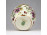 Nagyméretű, áttört szélű, vajszínű, pillangós Zsolnay porcelán kaspó 10 cm