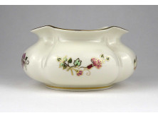 Különleges MOL-os vajszínű, pillangós Zsolnay porcelán gerezdes váza
