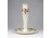 Vajszínű pillangós Zsolnay porcelán gyertyatartó 14 cm
