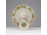 Vajszínű pillangós Zsolnay porcelán gyertyatartó 14 cm
