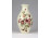 Vajszínű, virágmintás Zsolnay porcelán díszváza 13 cm