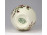 Vajszínű, virágmintás Zsolnay porcelán díszváza 13 cm