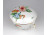 Régi virágmintás, kétfülű Herendi porcelán leveses csésze