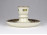 Vajszínű, Sissy mintás Zsolnay porcelán sétáló gyertyatartó